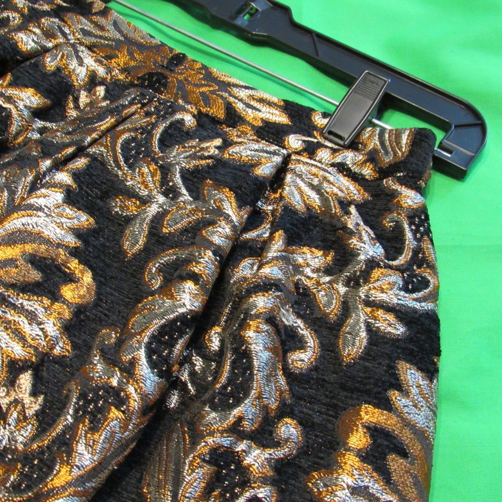 Gianni Bini Multi-Metallic Brocade Skater Skirt - Picture 5 of 7